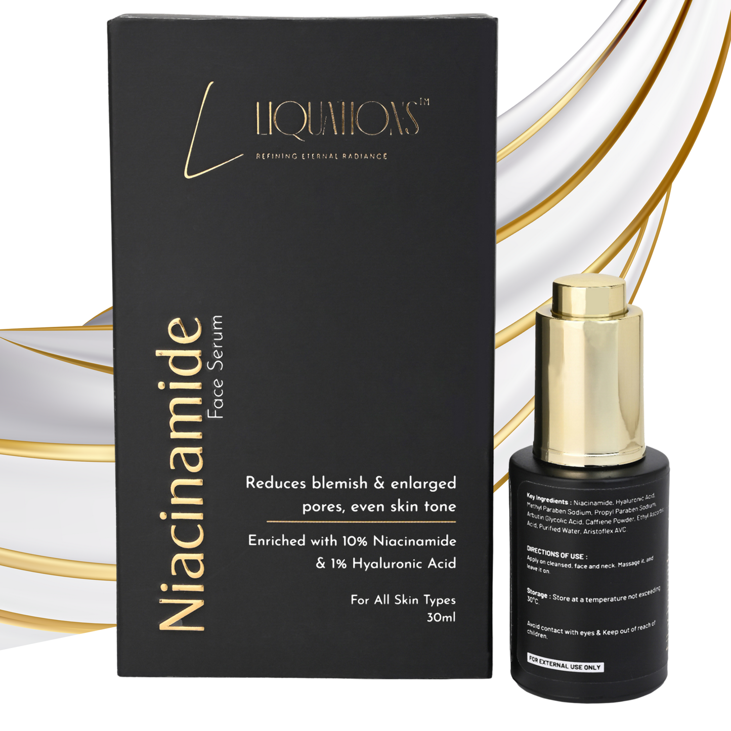 10% Niacinamide,1% Hyaluronic Acid Face Serum with Ethyl Ascorbic Acid | Serum for Pigmentation, Dark Spot & Skin Brightening | All Skin Types | 30ML