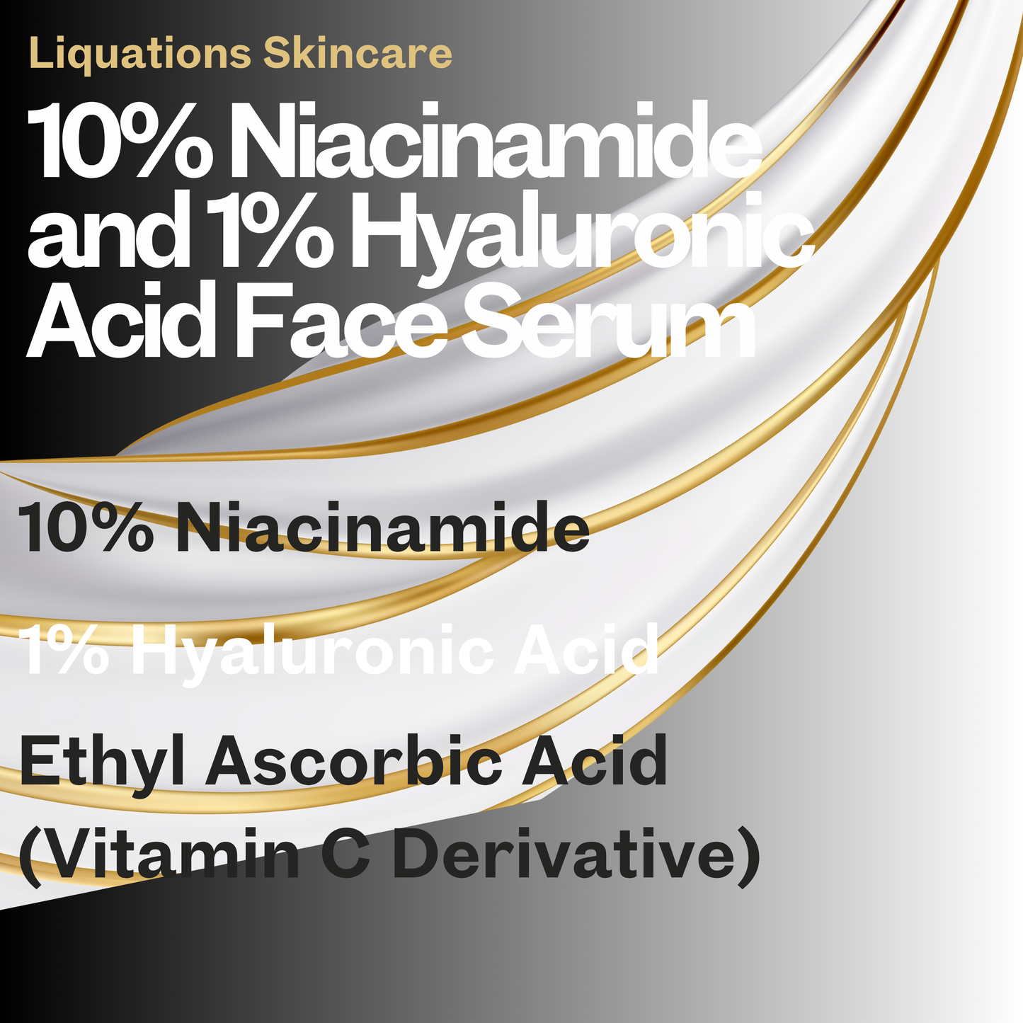 10% Niacinamide,1% Hyaluronic Acid Face Serum with Ethyl Ascorbic Acid | Serum for Pigmentation, Dark Spot & Skin Brightening | All Skin Types | 30ML