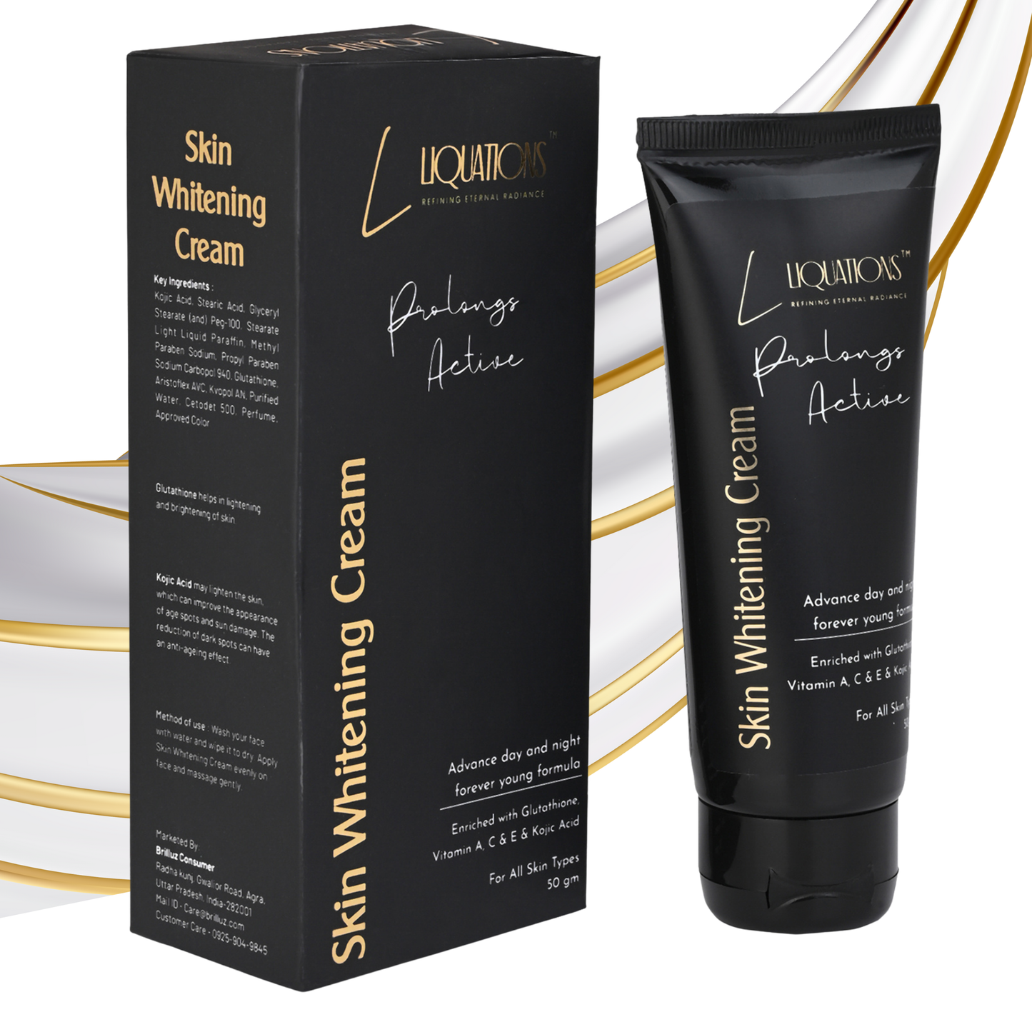 Glutathione Kojic Acid Face Cream For Pigmentation with Vitamin C,E,A | Face Cream Targets Dark Spots & Uneven Skin Tone | For All Skin Types- 50g