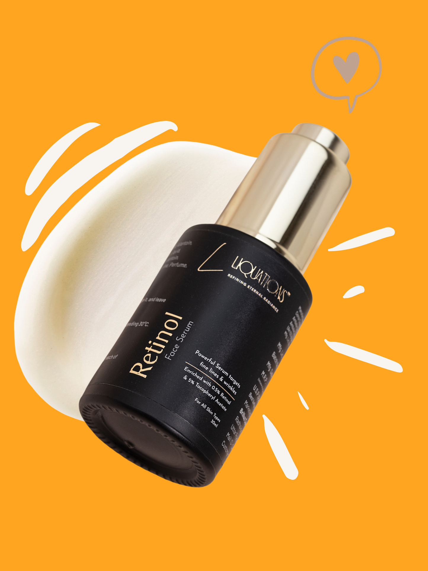 0.5% Retinol Pore Minimizing & Anti-Aging Face Serum with Vitamin E, Niacinamide, Hyaluronic Acid & Allantoin that Reduces Fine Lines & Wrinkles |30ML