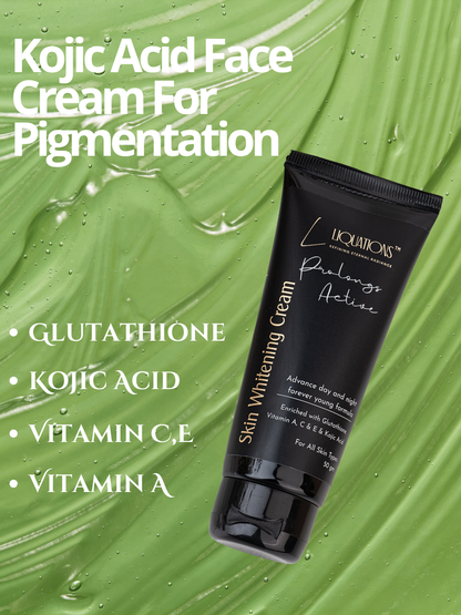 Daily Face Cream For Pigmentation, Dark Spots & Uneven Skin Tone with Glutathione, Kojic Acid & Vitamin C,E,A | For All Skin Types | Men & Women | 50 GM