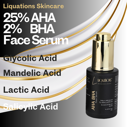 25% AHA + 2% BHA Daily Exfoliating Serum for Pigmentation and Dark Spot with AHA( Lactic Acid,Mandelic Acid & Glycolic Acid ) & BHA ( Salicylic Acid )