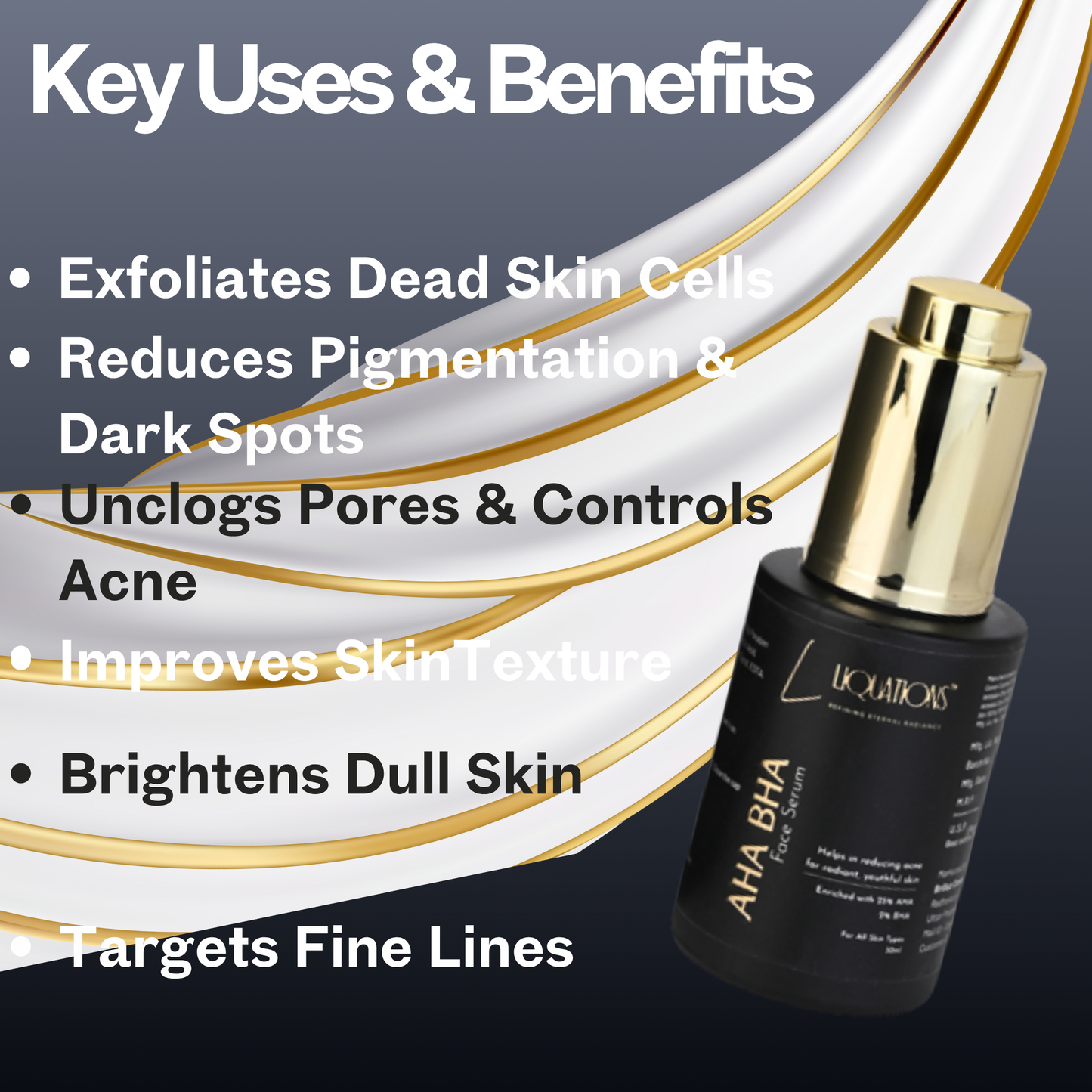 25% AHA + 2% BHA Daily Exfoliating Serum for Pigmentation and Dark Spot with AHA( Lactic Acid,Mandelic Acid & Glycolic Acid ) & BHA ( Salicylic Acid )