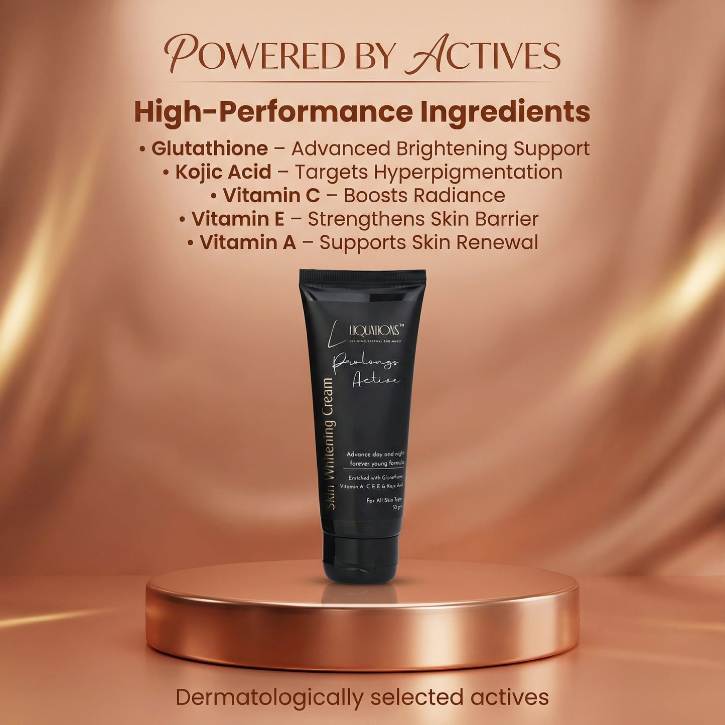 Daily Face Cream For Pigmentation, Dark Spots & Uneven Skin Tone with Glutathione, Kojic Acid & Vitamin C,E,A | For All Skin Types | Men & Women | 50 GM