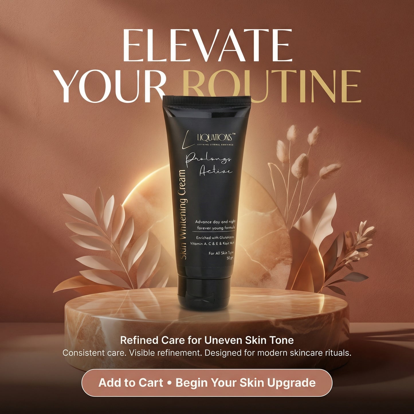 Daily Face Cream For Pigmentation, Dark Spots & Uneven Skin Tone with Glutathione, Kojic Acid & Vitamin C,E,A | For All Skin Types | Men & Women | 50 GM