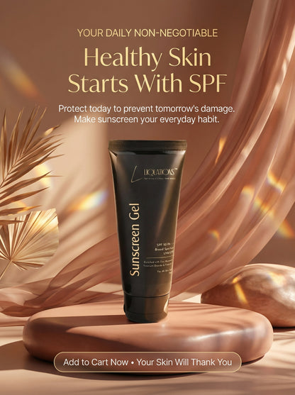 SPF 50 PA+++ Mineral Sunscreen Gel for Face with Zinc Oxide & Tinosorb M | Broad Spectrum UVA/UVB Protection | For All Skin Types | 50g