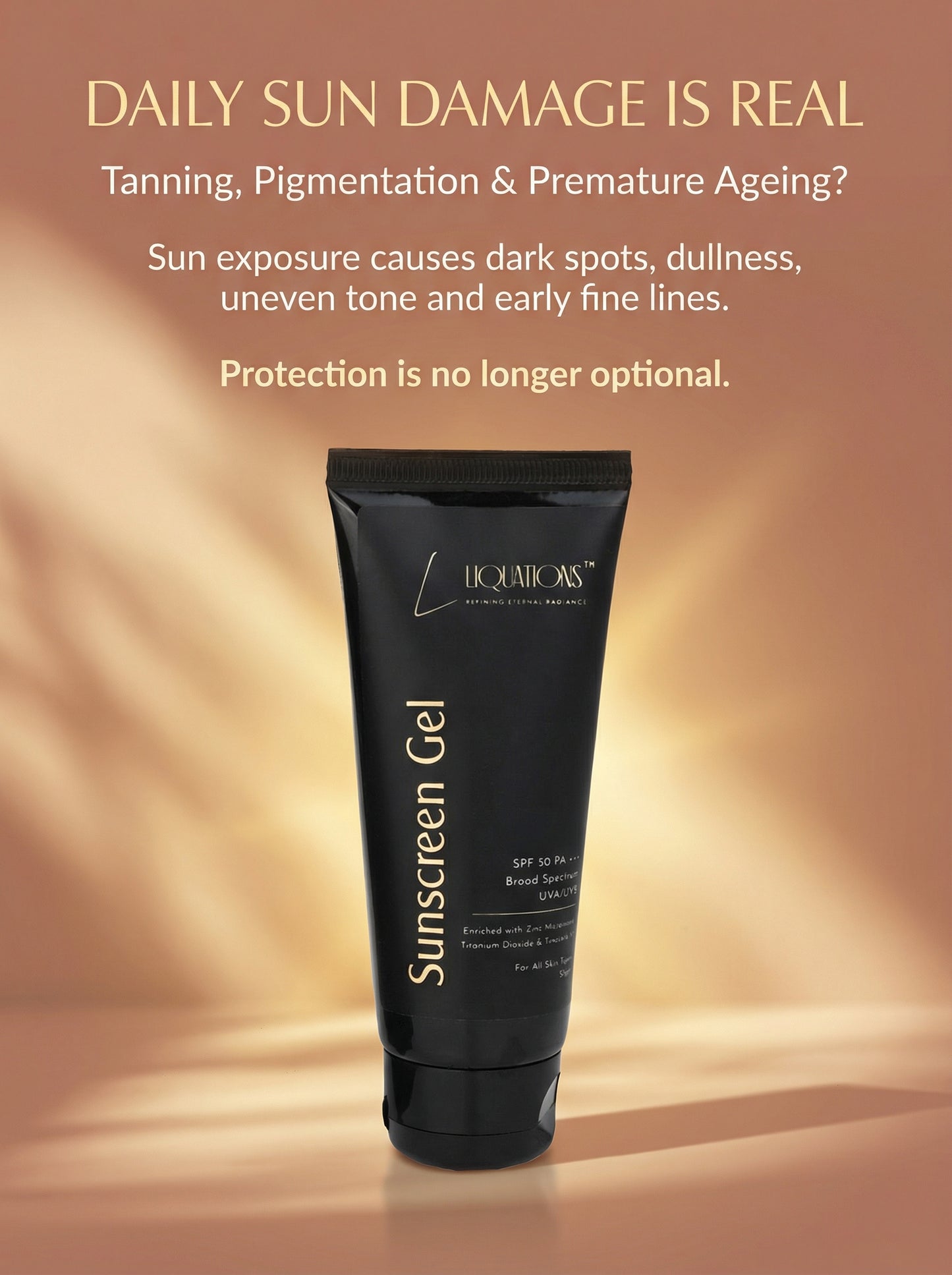 SPF 50 PA+++ Mineral Sunscreen Gel for Face with Zinc Oxide & Tinosorb M | Broad Spectrum UVA/UVB Protection | For All Skin Types | 50g