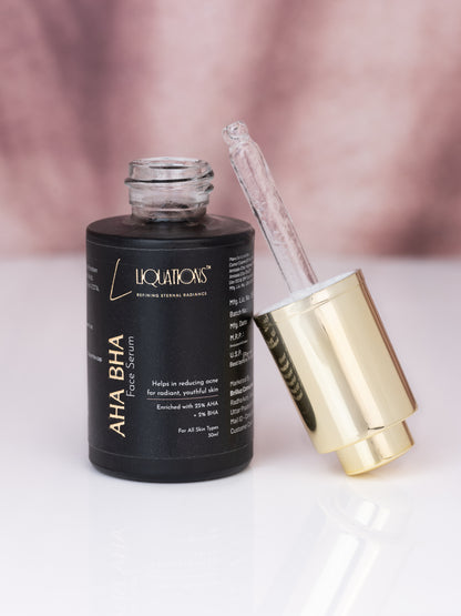 Glycolic Acid Exfoliating Serum for Pigmentation and Dark Spot | AHA BHA Daily Exfoliating Serum | for Women & Men | AHA ( Lactic Acid,Mandelic Acid & Glycolic Acid ) & BHA ( Salicylic Acid ) | 30 ML
