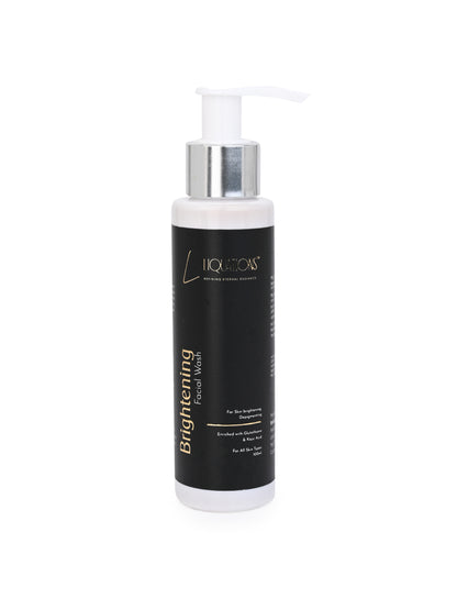 LIQUATIONS Brightening Face Wash With Kojic Acid & Glutathione For Pigmentation & Dark Spots for Glowing Skin | For Men & Women | All Skin Types | 100 ML