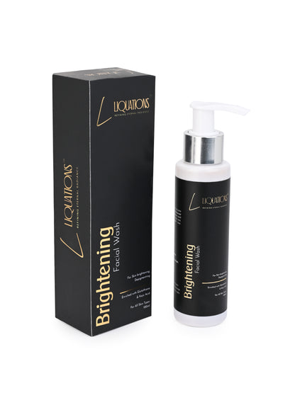 LIQUATIONS Brightening Face Wash With Kojic Acid & Glutathione For Pigmentation & Dark Spots for Glowing Skin | For Men & Women | All Skin Types | 100 ML