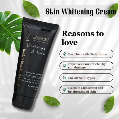 LIQUATIONS Glutathione Kojic Acid Face Cream For Pigmentation with Vitamin C,E,A | Moisturizer for Face Targets Dark Spots & Uneven Skin Tone | For All Skin Types- 50g