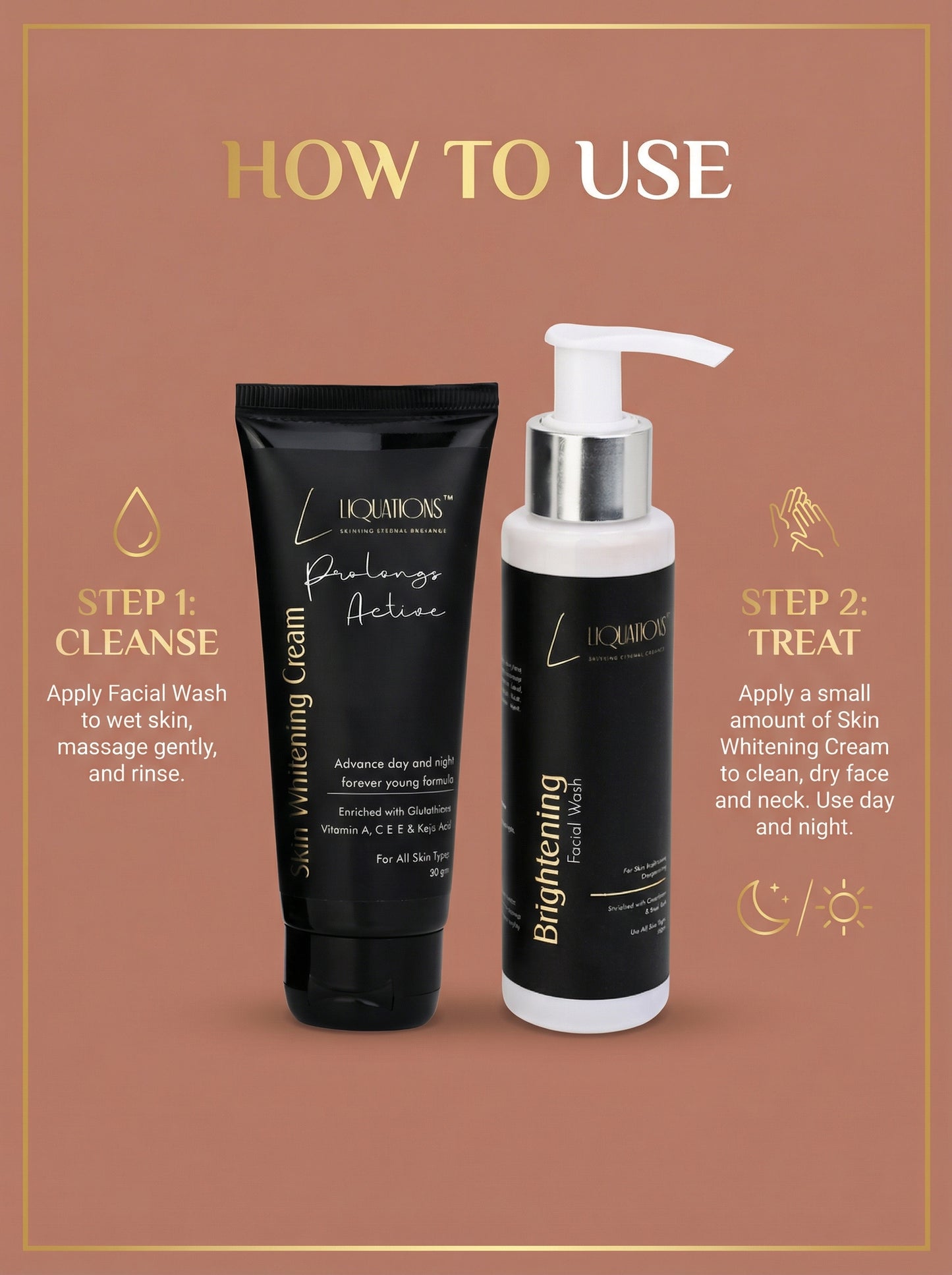 Ultimate Glow Duo – Brightening Face Wash + Face Cream with Kojic Acid & Glutathione for Dark Spots, Pigmentation & Radiant Skin | For Men & Women | All Skin Types