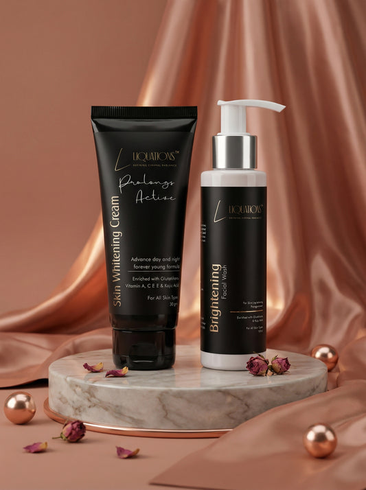 Ultimate Glow Duo – Brightening Face Wash + Face Cream with Kojic Acid & Glutathione for Dark Spots, Pigmentation & Radiant Skin | For Men & Women | All Skin Types