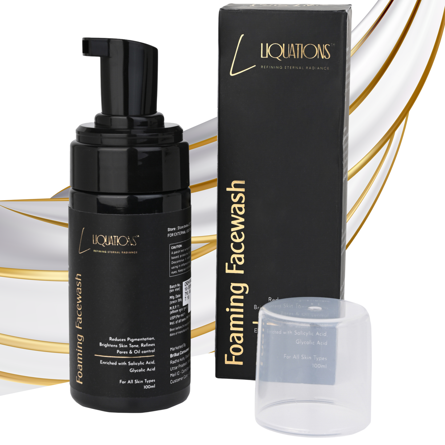 Salicylic Acid Foaming Face Wash with 1% Salicylic & 1% Glycolic Acid (AHA BHA) for Acne-Prone & Oily Skin that Controls Acne or Pimples | 100 ML