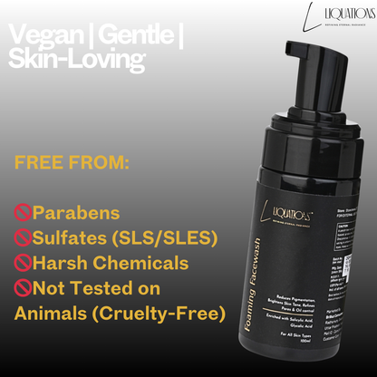 Salicylic Acid Foaming Face Wash with 1% Salicylic & 1% Glycolic Acid (AHA BHA) for Acne-Prone & Oily Skin that Controls Acne or Pimples | 100 ML