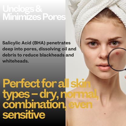 Salicylic Acid Foaming Face Wash with 1% Salicylic & 1% Glycolic Acid (AHA BHA) for Acne-Prone & Oily Skin that Controls Acne or Pimples | 100 ML