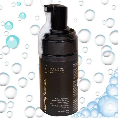 Salicylic Acid Foaming Face Wash with 1% Salicylic & 1% Glycolic Acid (AHA BHA) for Acne-Prone & Oily Skin that Controls Acne or Pimples | 100 ML