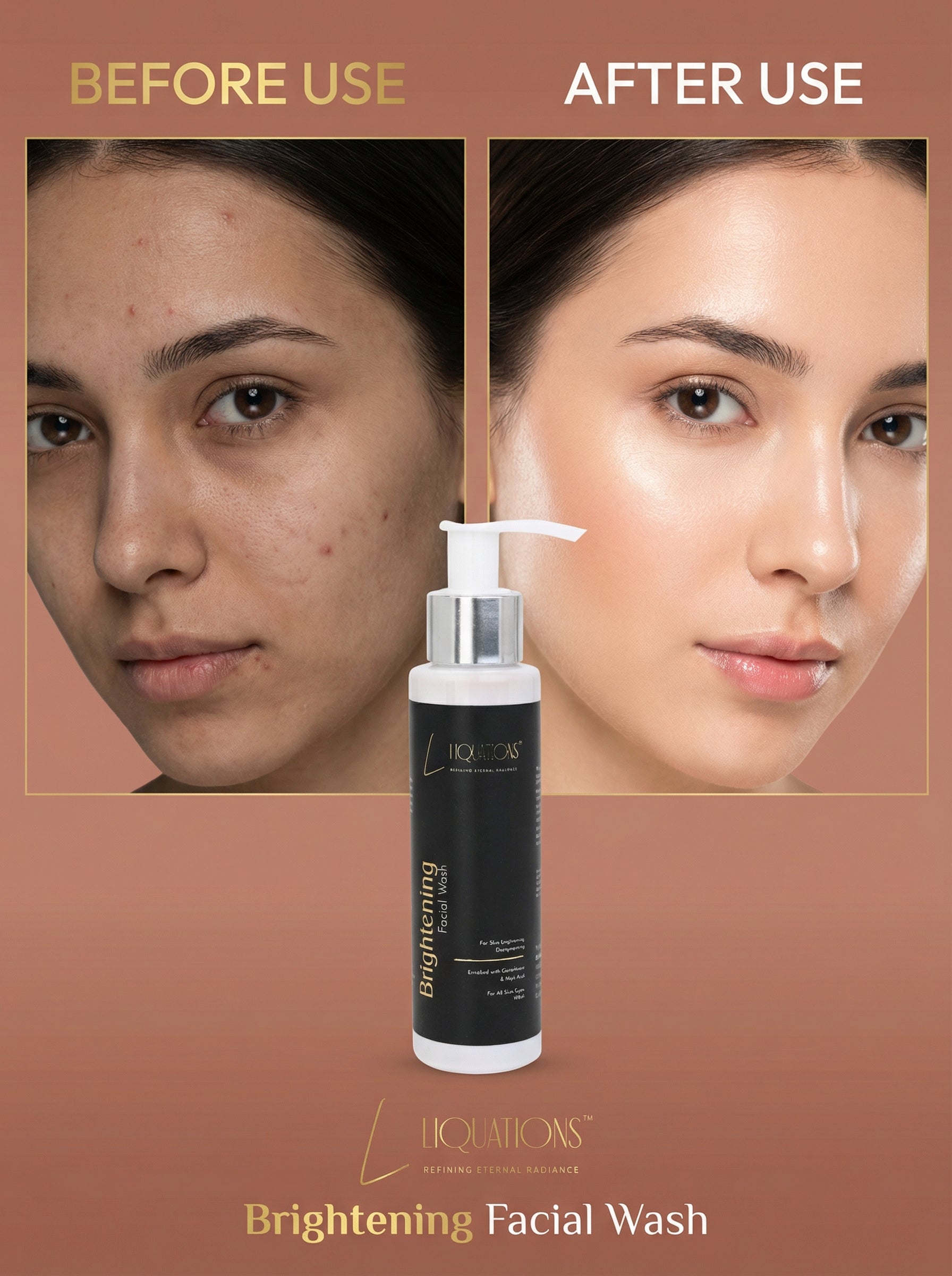 Face Wash For Glowing Skin with Kojic Acid & Glutathione | Liquations Face Wash For Glowing Skin with Kojic Acid & Glutathione | Liquations