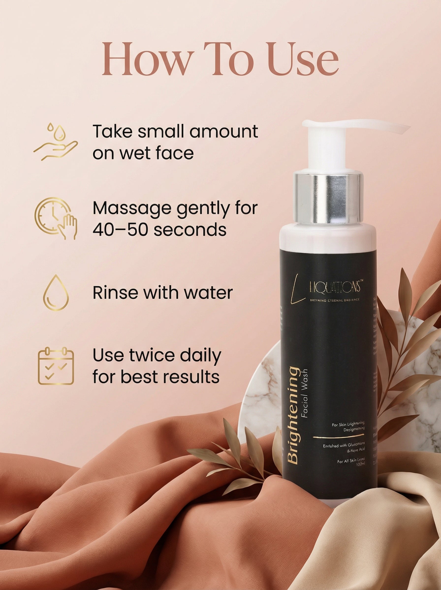 Face Wash For Glowing Skin with Kojic Acid & Glutathione | Liquations Face Wash For Glowing Skin with Kojic Acid & Glutathione | Liquations