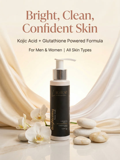 Brightening Face Wash with Kojic Acid & Glutathione for Dark Spots, Pigmentation & Glowing Skin (100 ml)