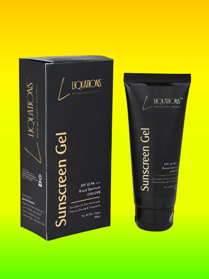 SPF 50 PA+++ Mineral Sunscreen Gel with Micronized Zinc Oxide and Tinosorb M | Broad Spectrum UVA/UVB Protection for Normal | For All Skin Types | 50g