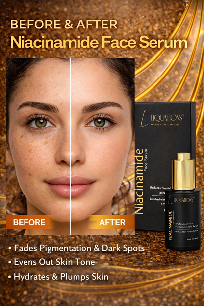 10% Niacinamide,1% Hyaluronic Acid Face Serum with Ethyl Ascorbic Acid | Serum for Pigmentation, Dark Spot & Skin Brightening | All Skin Types | 30ML