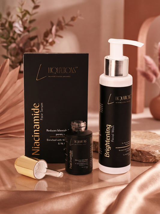 Brightening Skincare Combo – 10% Niacinamide Face Serum + Kojic Acid Face Wash for Pigmentation, Dark Spots & Glowing Skin