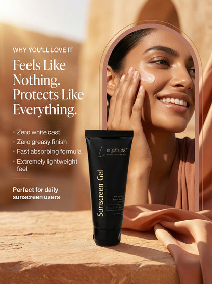 SPF 50 PA+++ Mineral Sunscreen Gel for Face with Zinc Oxide & Tinosorb M | Broad Spectrum UVA/UVB Protection | For All Skin Types | 50g