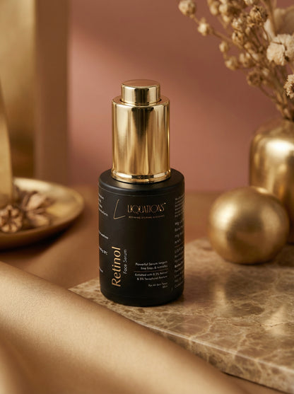 0.5% Retinol Pore Minimizing & Anti-Aging Face Serum with Vitamin E, Niacinamide, Hyaluronic Acid & Allantoin | Fine Lines & Wrinkle Care | 30ml