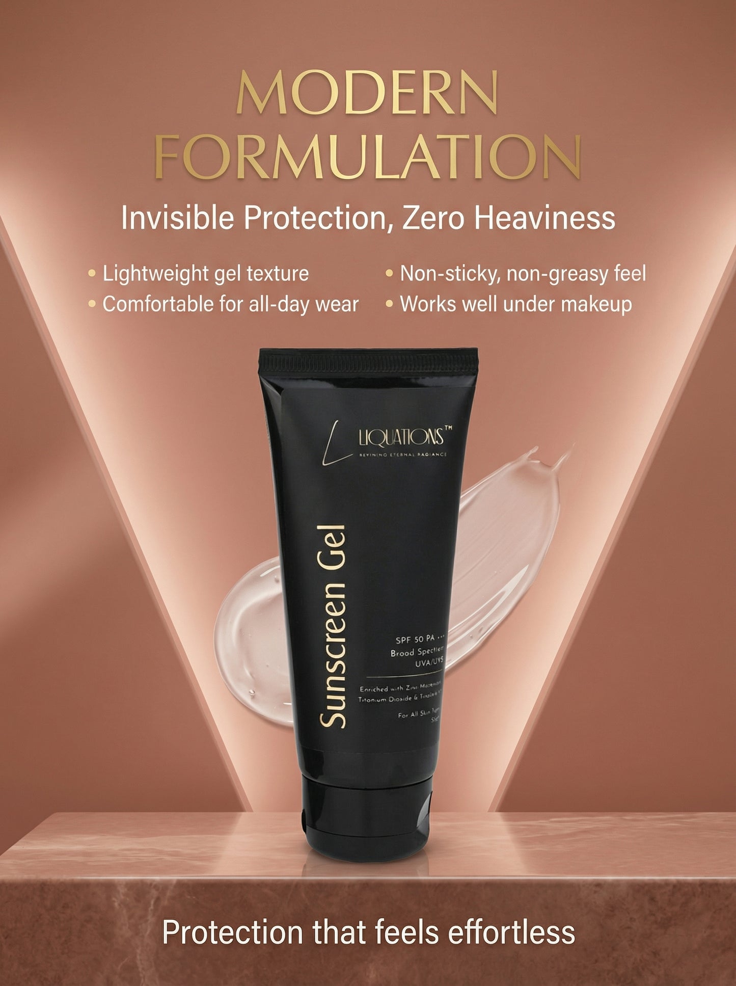 SPF 50 PA+++ Mineral Sunscreen Gel for Face with Zinc Oxide & Tinosorb M | Broad Spectrum UVA/UVB Protection | For All Skin Types | 50g