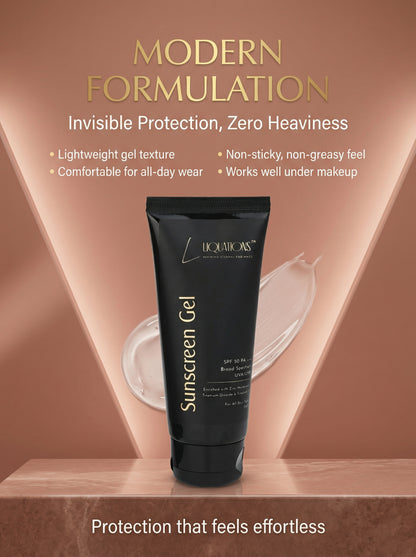 SPF 50 PA+++ Mineral Sunscreen Gel for Face with Zinc Oxide & Tinosorb M | Broad Spectrum UVA/UVB Protection | For All Skin Types | 50g