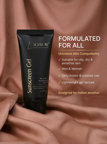 SPF 50 PA+++ Mineral Sunscreen Gel for Face with Zinc Oxide & Tinosorb M | Broad Spectrum UVA/UVB Protection | For All Skin Types | 50g