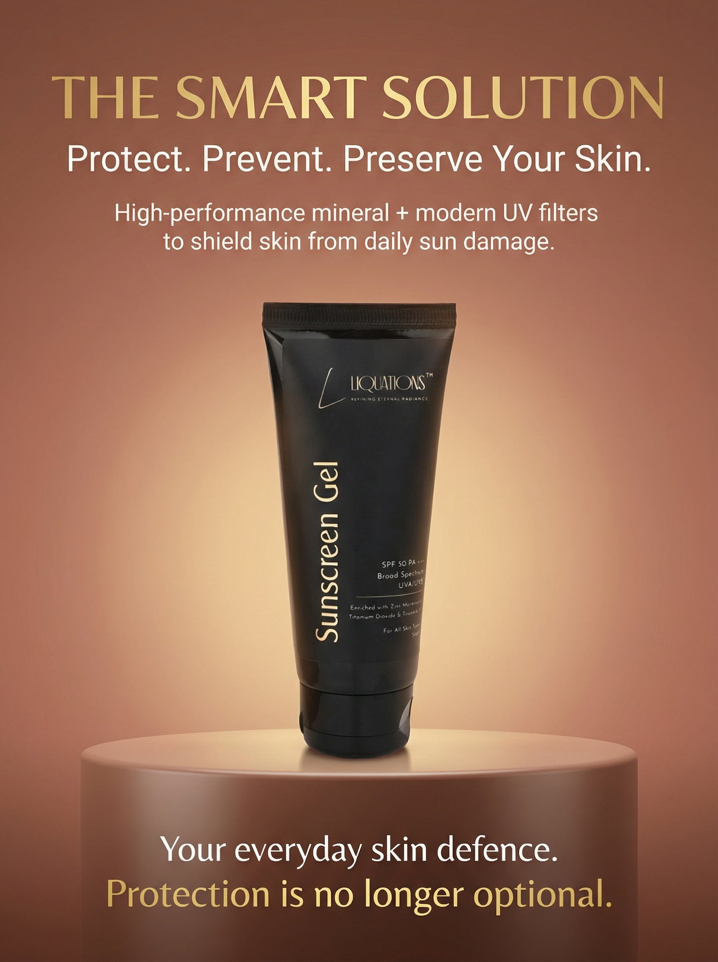 SPF 50 PA+++ Mineral Sunscreen Gel for Face with Zinc Oxide & Tinosorb M | Broad Spectrum UVA/UVB Protection | For All Skin Types | 50g