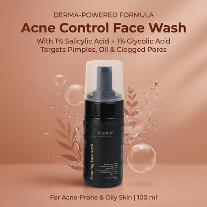 Salicylic Acid Face Wash with 1% Salicylic & 1% Glycolic Acid (AHA + BHA) for Acne-Prone & Oily Skin | Controls Acne, Pimples & Excess Oil | 100 ml