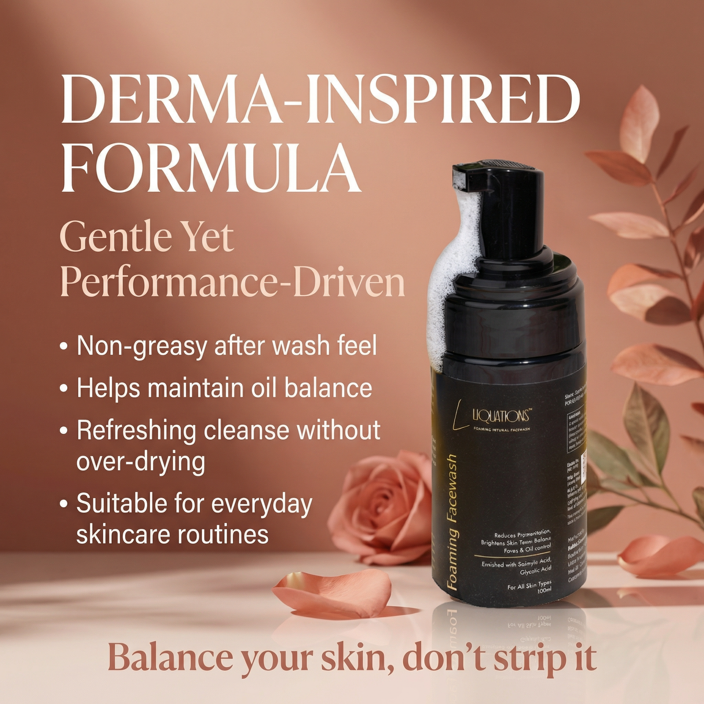 Salicylic Acid Face Wash with 1% Salicylic & 1% Glycolic Acid (AHA + BHA) for Acne-Prone & Oily Skin | Controls Acne, Pimples & Excess Oil | 100 ml