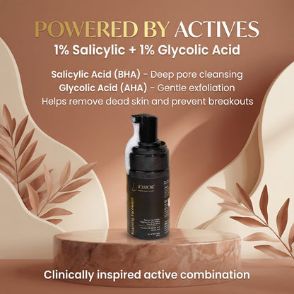 Salicylic Acid Face Wash with 1% Salicylic & 1% Glycolic Acid (AHA + BHA) for Acne-Prone & Oily Skin | Controls Acne, Pimples & Excess Oil | 100 ml